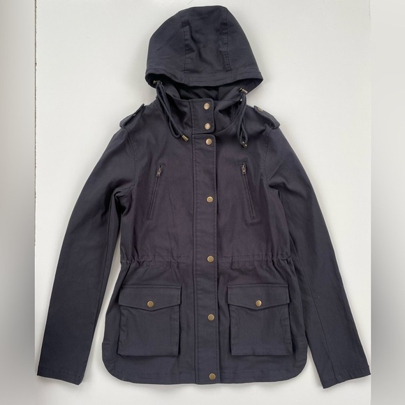 Eden Society Women's Dark Grey Gray Holly Contrast Hood Cargo Jacket Size Small - Picture 2 of 12